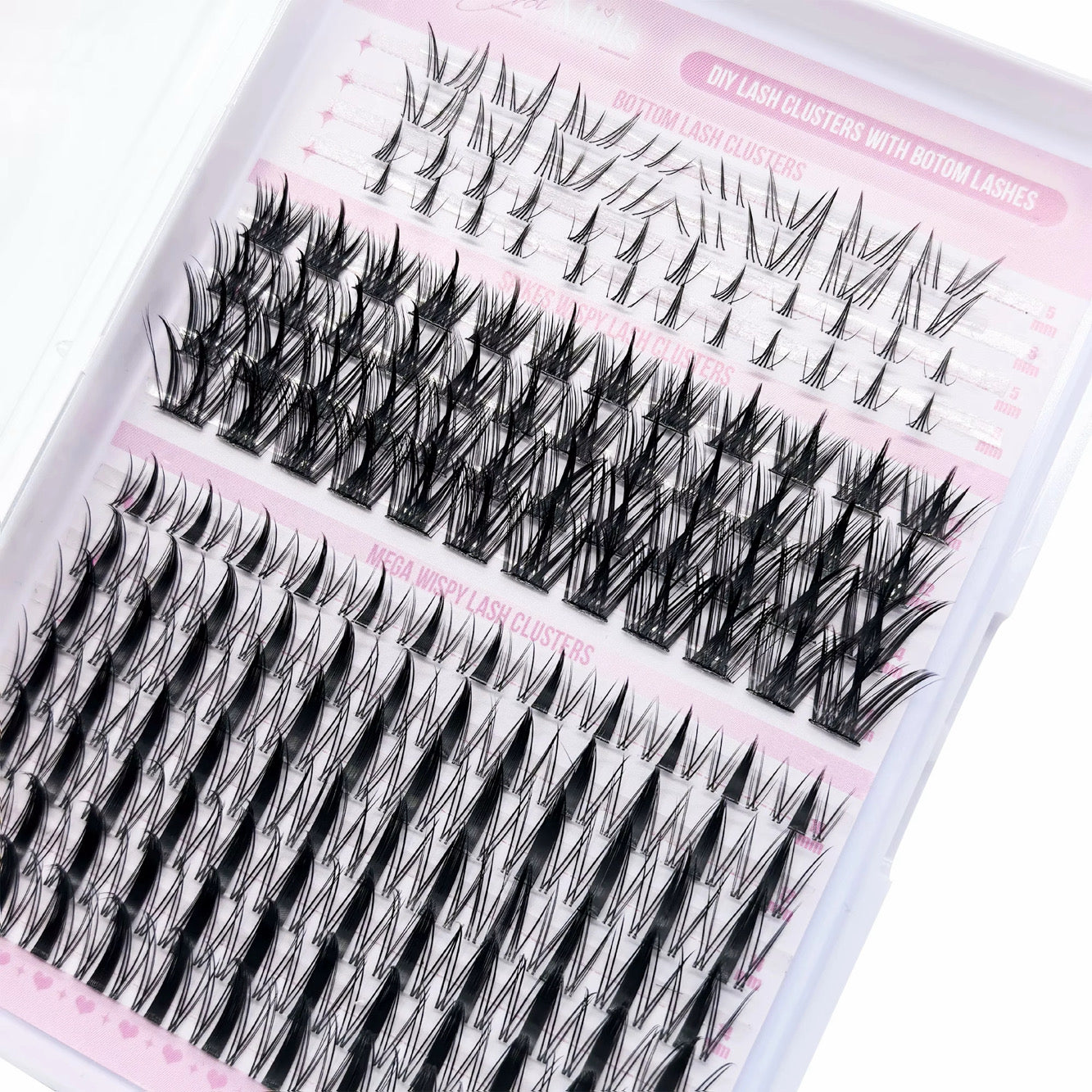 Spiked wispy clusters w/ bottoms